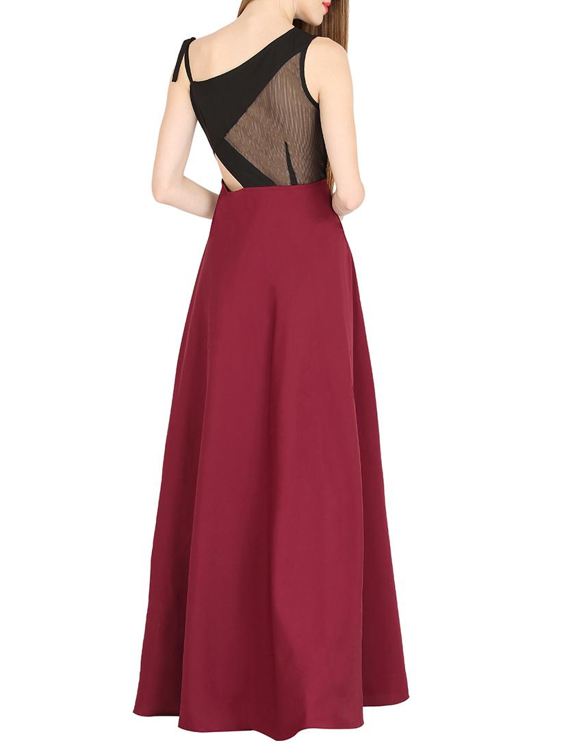 mesh back sequined flared dress - 15877848 - Zoom Image - 3