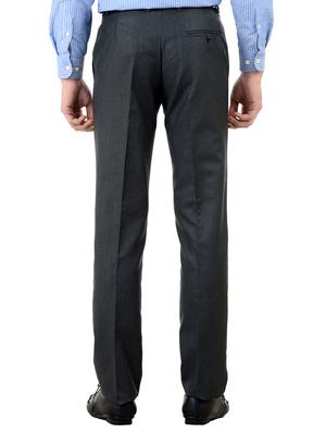 black cotton flat front formal trouser - 15878032 - Standard Image - 3