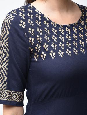 A-line block print kurta - 15879132 - Standard Image - 6