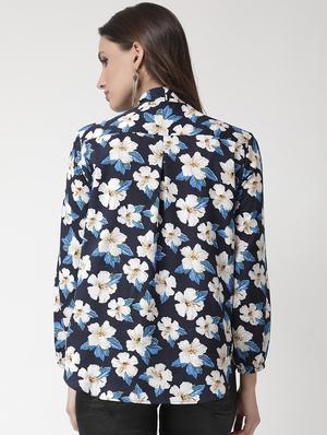 tie neck floral top - 15879498 - Standard Image - 3