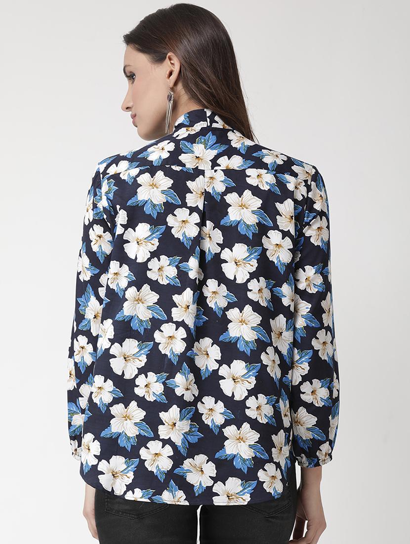 tie neck floral top - 15879498 - Zoom Image - 3