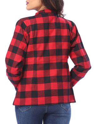 open front checkered jacket - 15880270 - Standard Image - 3