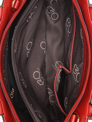 red leatherette (pu) regular satchel - 15880456 - Standard Image - 3