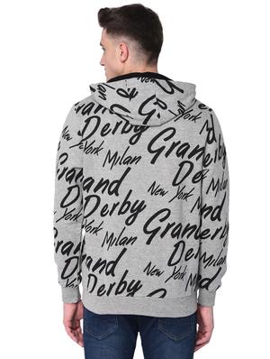 grey fleece all over print sweatshirt - 15881045 - Standard Image - 3