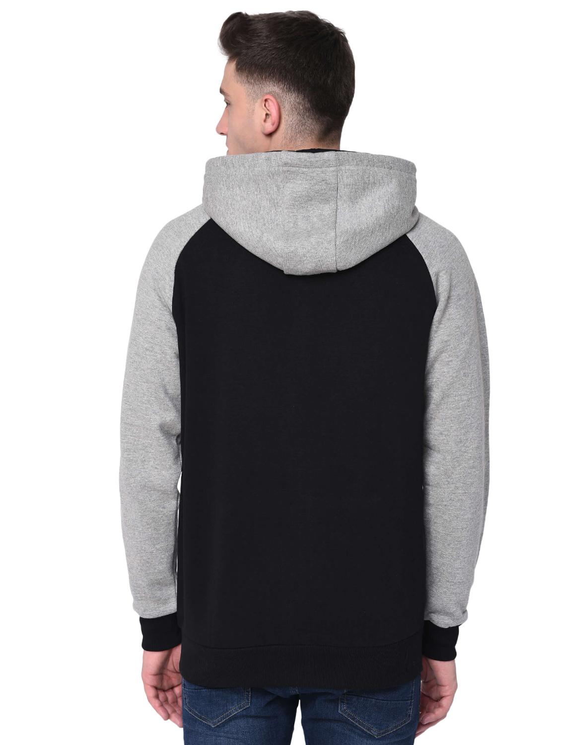 black fleece raglan sweatshirt - 15881049 - Zoom Image - 3
