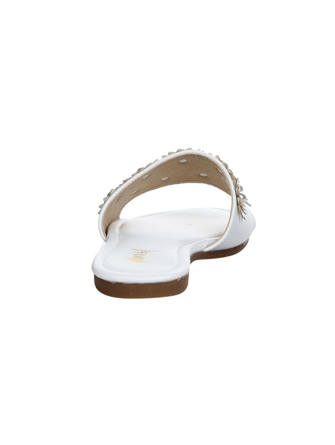 white slip on sandals - 15881135 - Zoom Image - 3