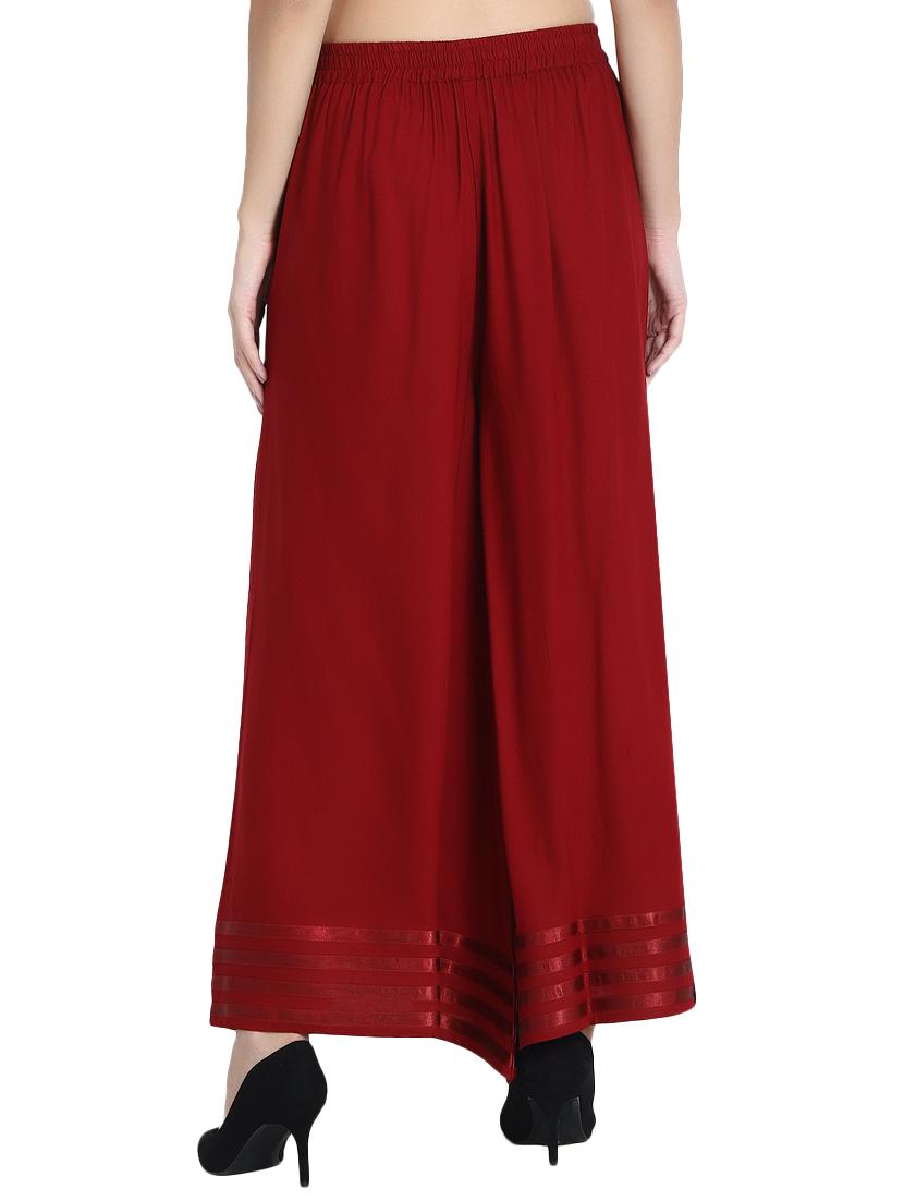 elasticated waist flared palazzo - 15881205 - Zoom Image - 3