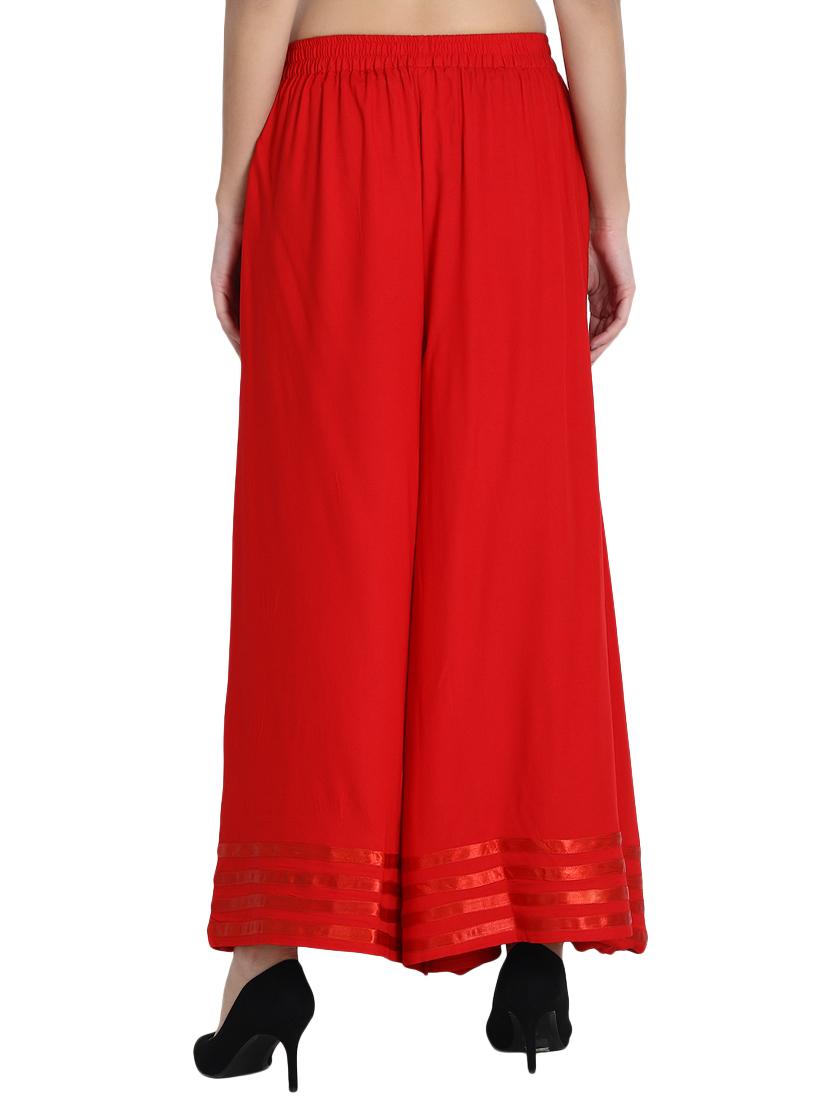 elasticated waist flared palazzo - 15881502 - Zoom Image - 3