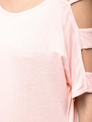 cut out sleeved drop waist dress - 15882527 - Standard Image - 6