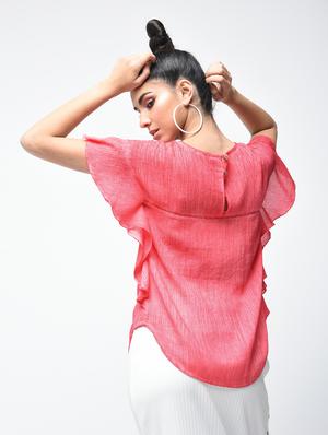 embroidered yoke lace insert top - 15882552 - Standard Image - 3