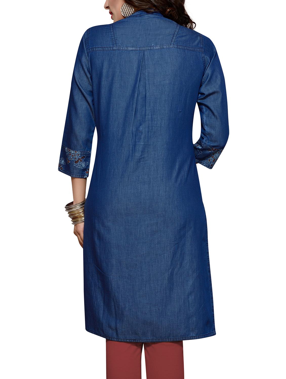printed straight kurta - 15883470 - Zoom Image - 3