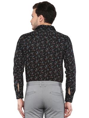 black floral printed formal shirt - 15883671 - Standard Image - 3