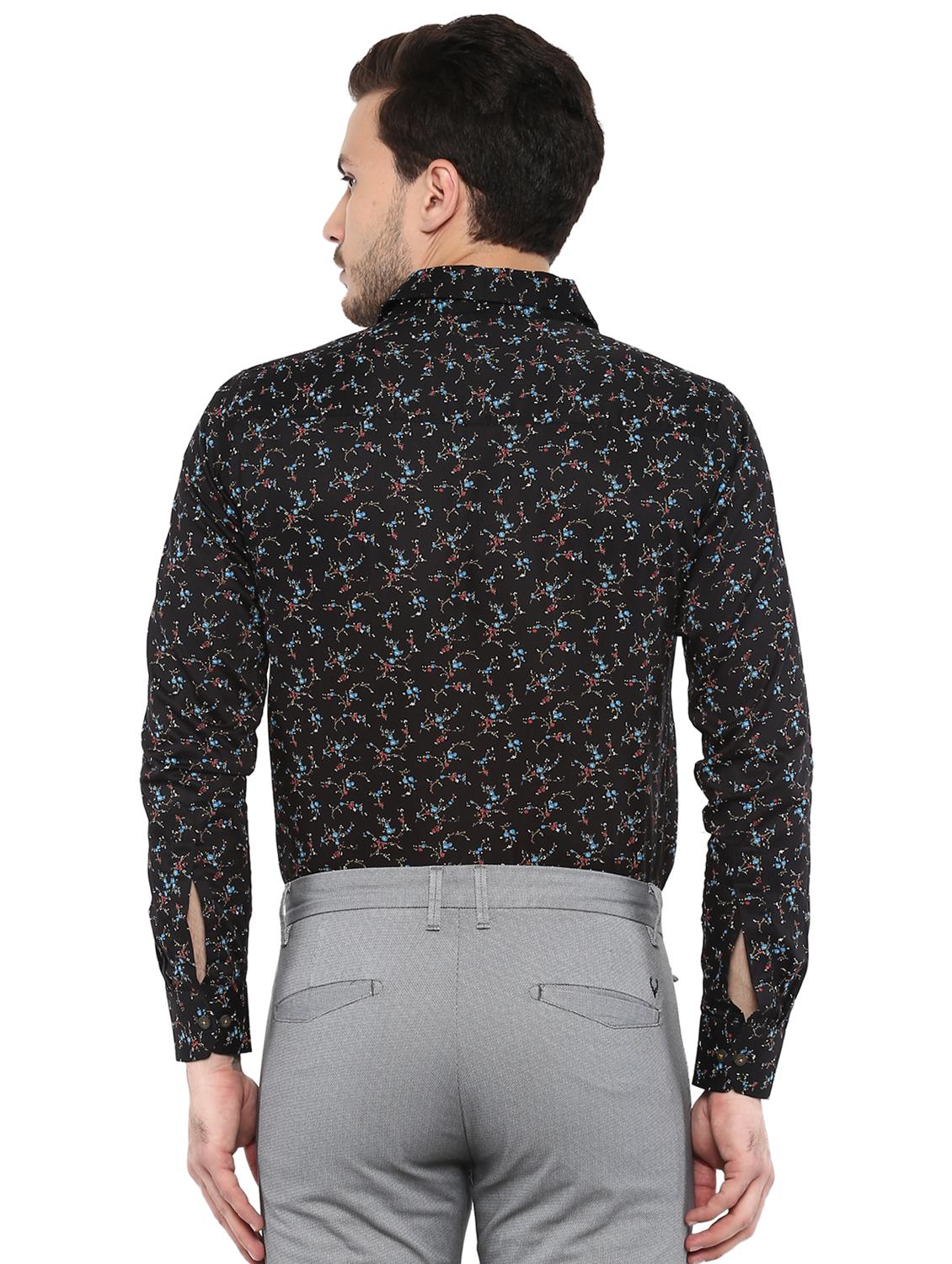 black floral printed formal shirt - 15883671 - Zoom Image - 3