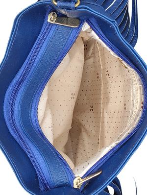 blue leatherette (pu) regular sling bag - 15883850 - Standard Image - 3