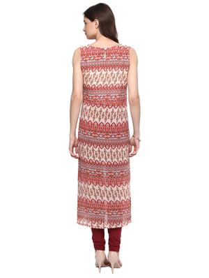 A-line printed kurta - 15884214 - Standard Image - 3