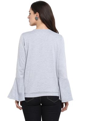 graphic print bell sleeved sweatshirt - 15884268 - Standard Image - 3