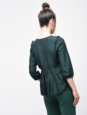 ruffle trim gathered top - 15887608 - Standard Image - 3
