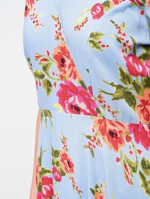 blue viscose skater dress - 15888114 - Standard Image - 6