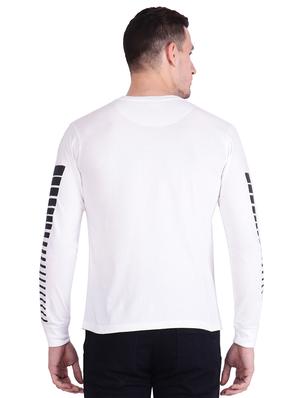 white cotton chest print t-shirt - 15888898 - Standard Image - 3