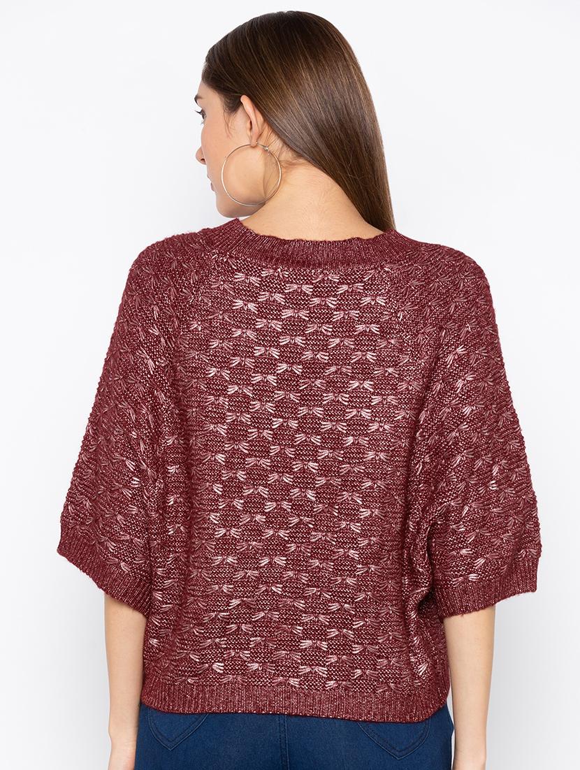 ribbed edge round neck pullover - 15890361 - Zoom Image - 3