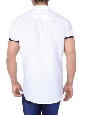 white solid casual shirt - 15890536 - Standard Image - 3