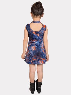 blue cotton blend frock - 15893058 - Standard Image - 3