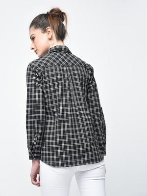 coal black checkered shirt - 15894131 - Standard Image - 3