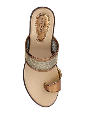 copper one toe sandals - 15894160 - Standard Image - 3
