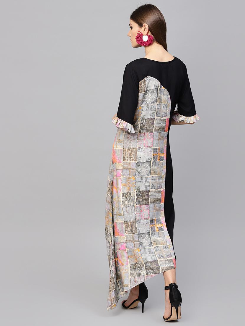asymmetric printed dress - 15894309 - Zoom Image - 3