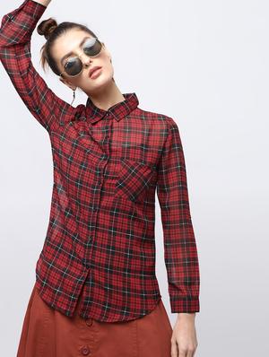 pocket patch checkered shirt - 15897884 - Standard Image - 3