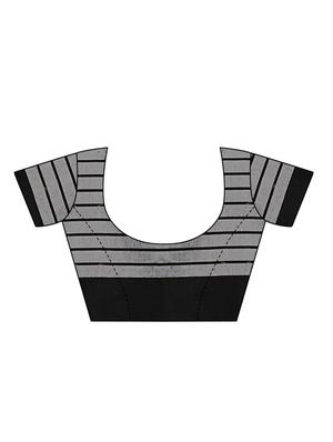 striped black maheshwari saree with blouse - 15898123 - Standard Image - 3