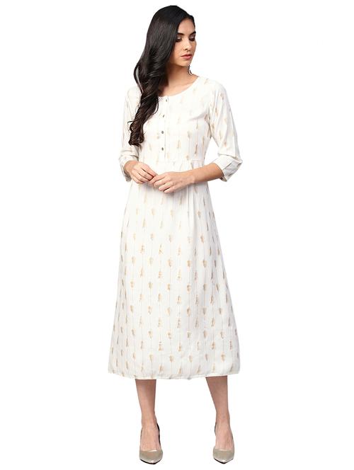 button detail a-line dress - 15900704 - Standard Image - 1