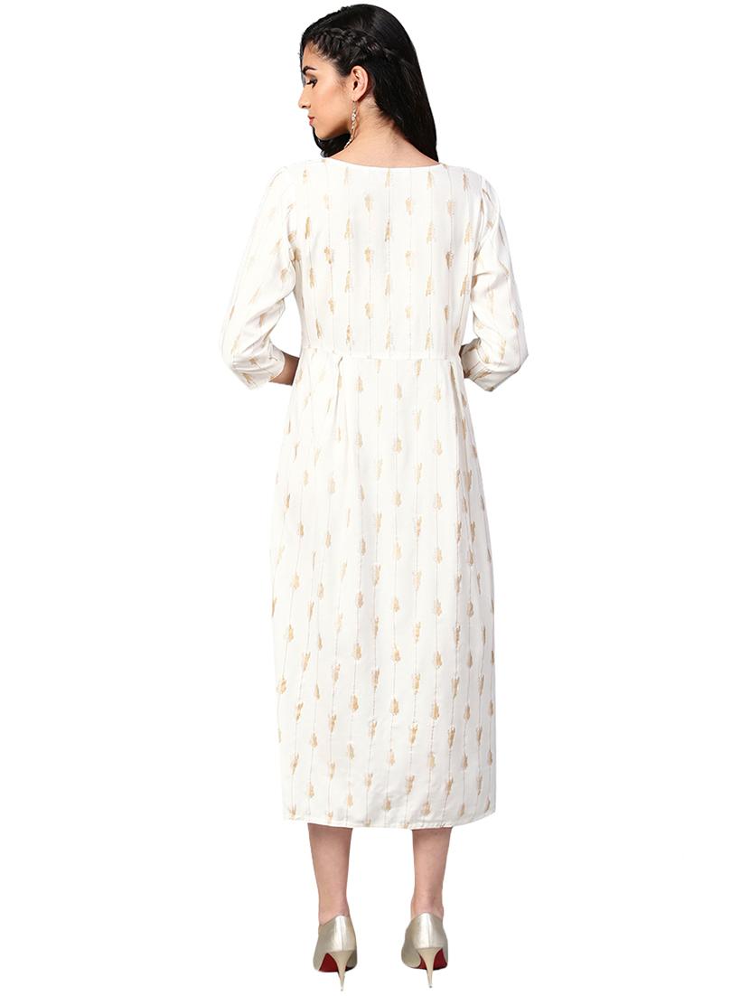 button detail a-line dress - 15900704 - Zoom Image - 3