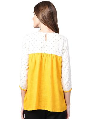 embroidered gather detail top - 15900711 - Standard Image - 3