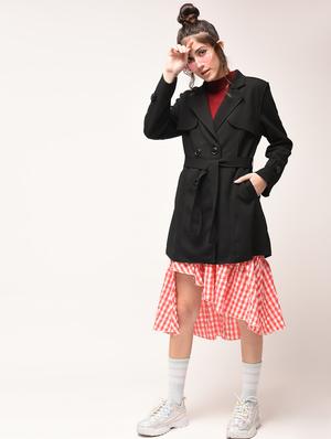 tie belted trench coat - 15900953 - Standard Image - 3