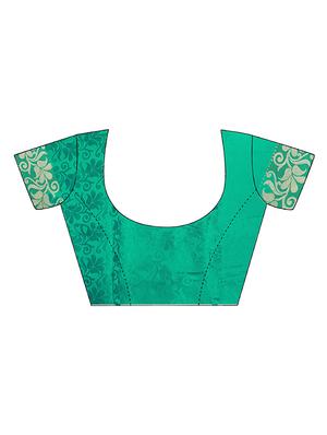 self design kanjivaram saree with blouse - 15901688 - Standard Image - 3