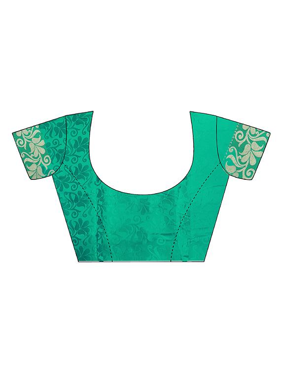 self design kanjivaram saree with blouse - 15901688 - Zoom Image - 3