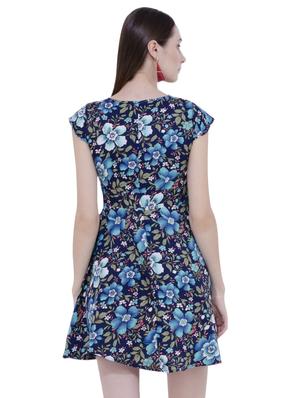 cap sleeved floral flared dress - 15902027 - Standard Image - 3