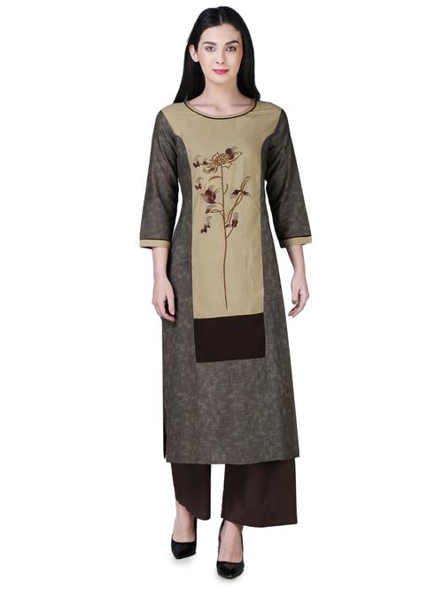 princess cut straight kurta - 15902170 - Very Small Image - 1