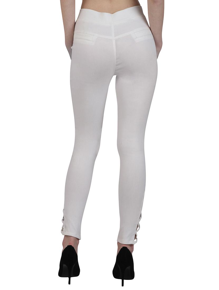 criss-cross detail mid waist jegging - 15902329 - Zoom Image - 3
