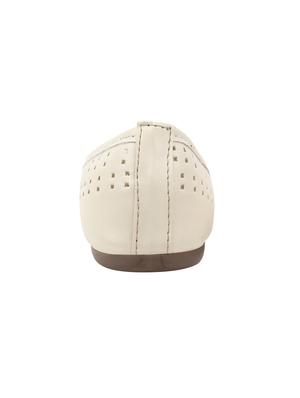 white slip on ballerinas - 15902416 - Standard Image - 3