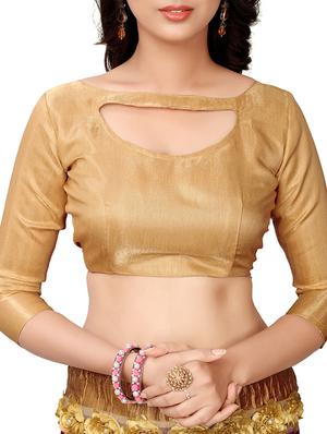 Ribbon border polka dots embroidered Saree with blouse - 15902464 - Standard Image - 3