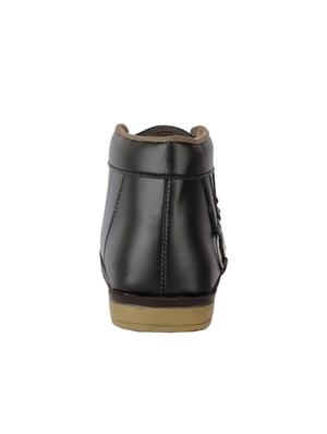black leatherette high ankle boots - 15902477 - Standard Image - 3