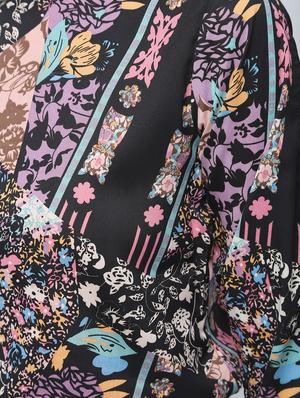 slit sleeved floral tunic - 15902837 - Standard Image - 6