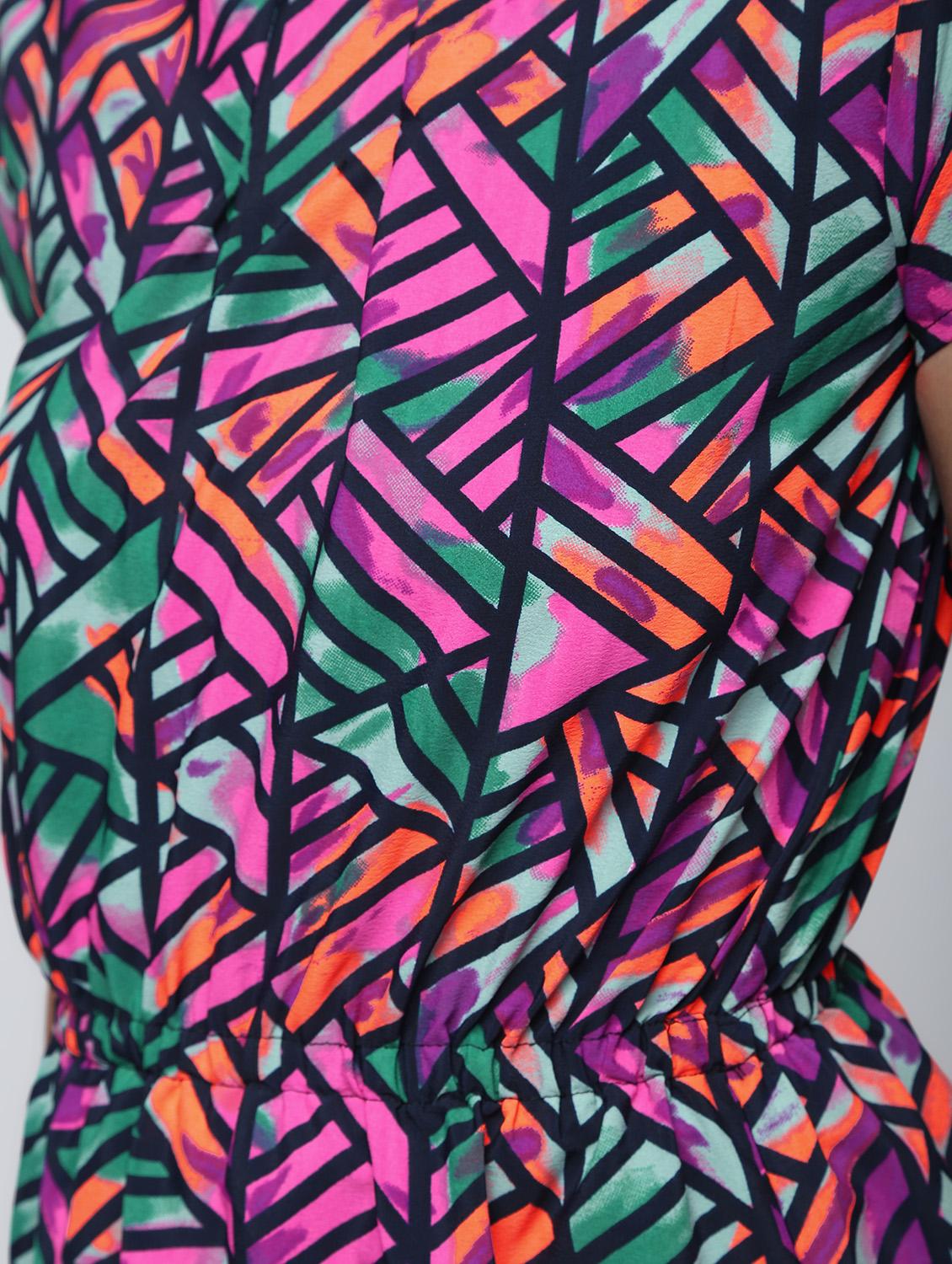 geometric print a-line dress - 15902838 - Zoom Image - 6