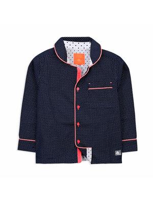 contrast piping pocket patch pyjama set - 15903096 - Standard Image - 3