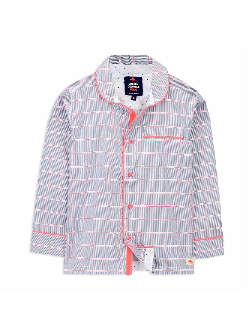 contrast piping checkered pyjama set - 15903098 - Zoom Image - 3