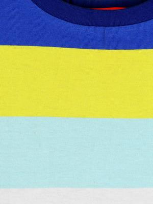 round neck color block t-shirt - 15903101 - Standard Image - 3