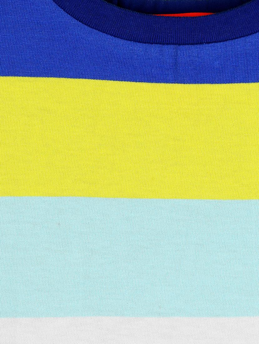 round neck color block t-shirt - 15903101 - Zoom Image - 3