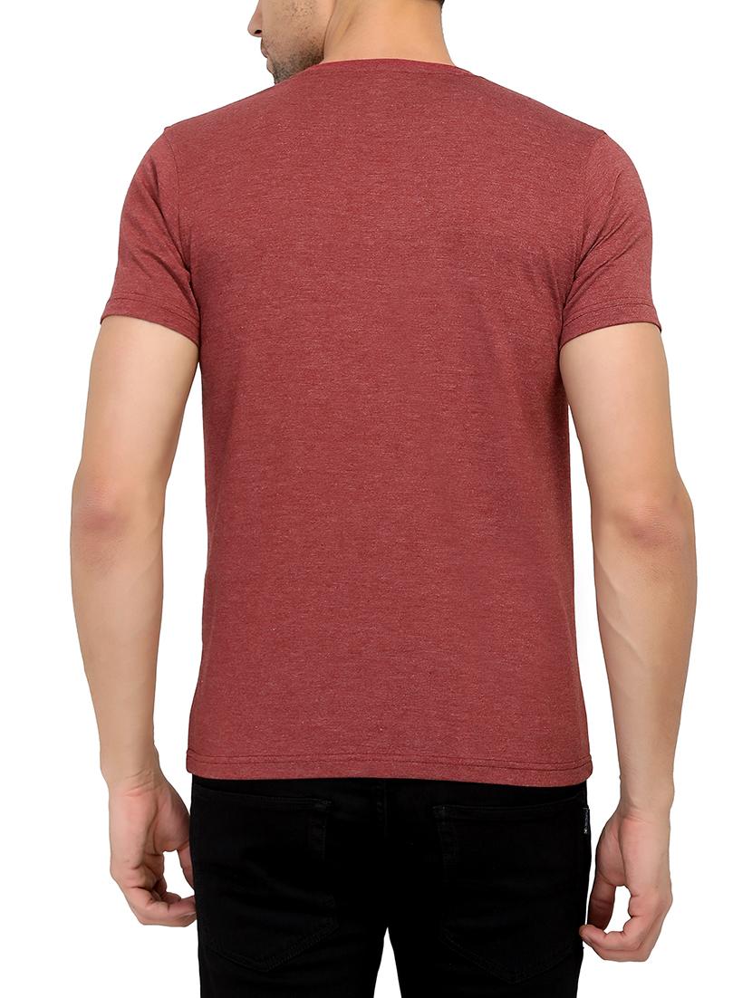 maroon cotton t-shirt - 15903333 - Zoom Image - 3